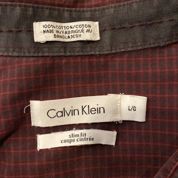 Bundle of 2 Calvin Klein Shirts Sz Large - Picture 3 of 8